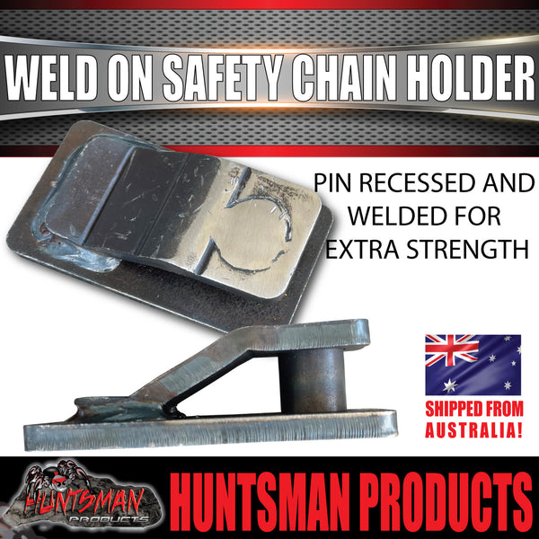 1 x 10mm Trailer Caravan Weld Safety Chain Holder Cam Lock Base Suit H