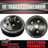 2X 10" Jeep Pattern Trailer Caravan Drums 5/127 PCD & Slimline Bearings