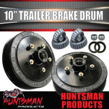 2X Trailer 10" Drums Suit HT Holden 5/108 PCD & L/M Holden Bearings.