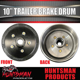 2X Trailer 10" Drums Suit Ford 5/114.3 PCD & L/M Holden Bearings Caravan