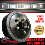 2X Trailer 10" Drums Suit HT Holden 5/108 PCD & L/M Holden Bearings.