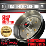 2X Trailer 10" Drums Suit 6 Stud Landcruiser Stud Pattern 6/139.7 PCD & L/M Japanese Bearings