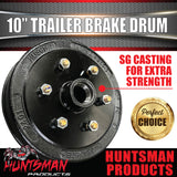 1x 10" Trailer Caravan Electric Drum 6 Stud Landcruiser Pattern 6/139.7 PCD & LM Holden Bearing Set