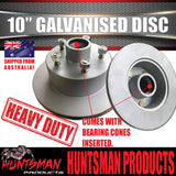 2X 10" HQ Holden Trailer Caravan Galvanised Dacromet Disc Hubs & SL Bearings