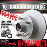 2X 10" HQ Holden Trailer Caravan Galvanised Dacromet Disc Hubs & SL Bearings