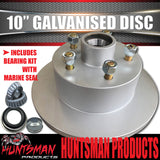 2X 10" HQ Holden Trailer Caravan Galvanised Dacromet Disc Hubs & SL Bearings