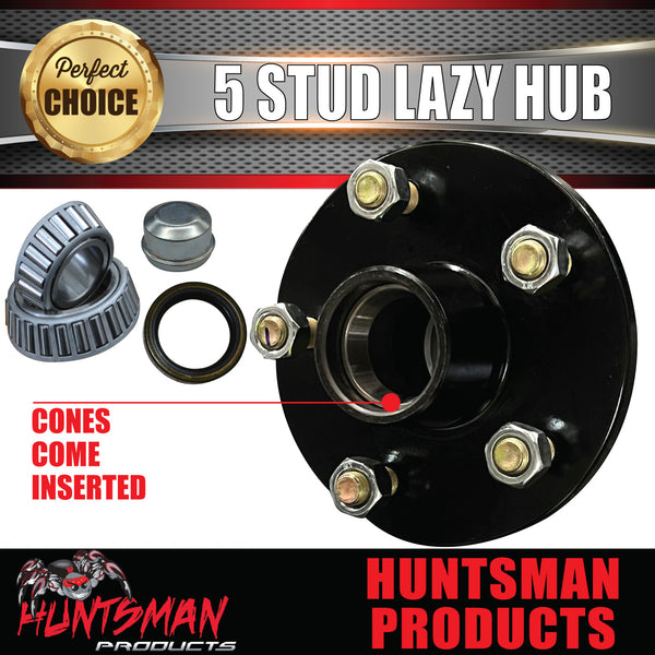 2x 5 Stud Trailer Caravan Hubs 5/139.7 suit F100 & Suzuki Pattern & SL Slimline Bearing Kits