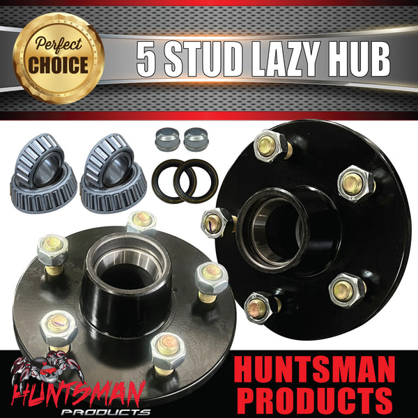 2x 5 Stud 5/150 PCD Trailer Caravan Hubs Suit Landcruiser Pattern & SL Slimline Bearing Kits