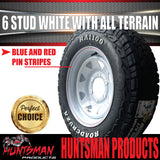 15x6 & 195R15C RA1100 6 Stud 6/139.7 PCD White Trailer Caravan Wheel Rim & All Terrain Tyre