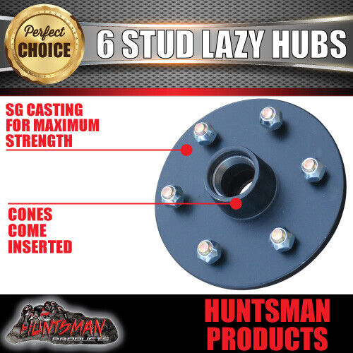 2x 6 stud trailer Caravan hubs 6/139.7 & Slimline S/L KOYO bearings. 192.4mm