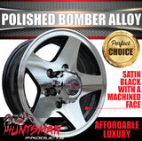 14X5.5 Caravan Trailer Polished Bomber Alloy Mag Wheel: Suits 6 Stud L/C pattern 6/139.7 PCD