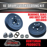 10" TRAILER CARAVAN ELECTRIC BRAKE KIT & 45mm STUBS.