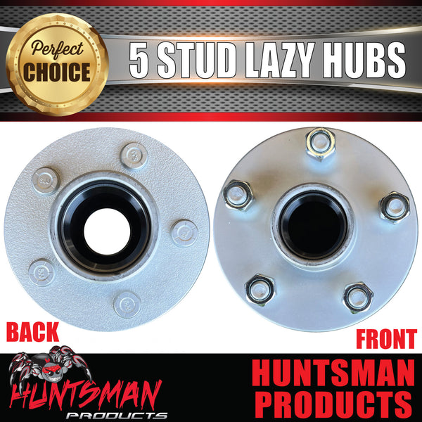 x2 Galvanised 5 stud Landcruiser Stud Pattern lazy hubs & SL bearings Kits. Marine seals