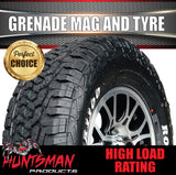 15" 6 Stud Grenade Caravan Trailer Alloy Wheel Rim & 195R15 LT Roadcruza RA1100 All Terrain Tyre 195 15