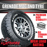 15" 6 Stud Grenade Caravan Trailer Alloy Wheel Rim & 195R15 LT Roadcruza RA1100 All Terrain Tyre 195 15