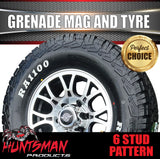 15" 6 Stud Grenade Caravan Trailer Alloy Wheel Rim & 195R15 LT Roadcruza RA1100 All Terrain Tyre 195 15