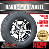 13" Trailer Caravan Ford Pattern Havoc Alloy & 155R13C tyre. 155 13