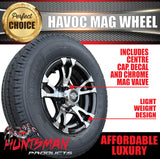 14" Havoc Trailer Caravan Alloy & 185R14C Tyre suits Ford pattern. 185 14