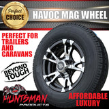 14" Havoc Trailer Caravan Alloy Rim & 195R14C Tyre suits Ford pattern. 195 14