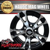 13" Trailer Caravan Ford Pattern Havoc Alloy & 165/80R13 CF3000 Mud tyre. 165 80 13