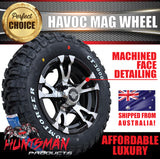 13" Trailer Caravan Ford Pattern Havoc Alloy & 165/80R13 CF3000 Mud tyre. 165 80 13