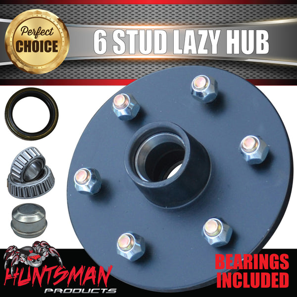 2x 6 Stud 6/139.7 PCD Trailer Caravan Hubs Suit Landcruiser Pattern & LM Bearing Kits