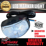 Huntsman Products Front White Outline LED Truck Trailer Marker Light lamp 10-30 Volt