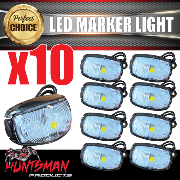 10x Huntsman Side Amber Clearance Indicator Marker LED Truck Trailer Light lamp 10-30 Volt