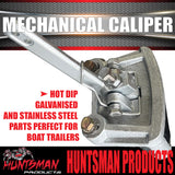 2x Trailer Caravan Galvanised Mechanical Disc Brake Calipers, Bolts & Stainless Sleeves