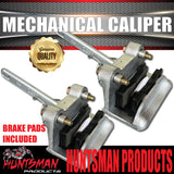 2x Trailer Caravan Galvanised Mechanical Disc Brake Calipers, Bolts & Stainless Sleeves