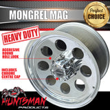 17x9 Mongrel Polished Mag Wheel 0P 4X4 6/139.7 pcd fit Patrol Landcruiser Ranger etc