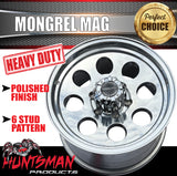 17x9 Mongrel Polished Mag Wheel 0P 4X4 6/139.7 pcd fit Patrol Landcruiser Ranger etc