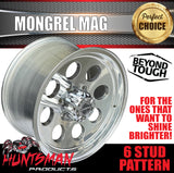 17x9 Mongrel Polished Mag Wheel 0P 4X4 6/139.7 pcd fit Patrol Landcruiser Ranger etc