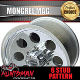 17x9 Mongrel Polished Mag Wheel 0P 4X4 6/139.7 pcd fit Patrol Landcruiser Ranger etc