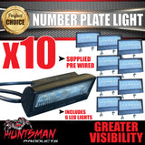 10x Huntsman Products LED Number Plate Light Licence Lamp Trailer Caravan Truck Ute 10-30V CTA Approved