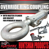 2000kg Trailer Caravan Hydraulic Override Ring Coupling Hitch Suit Pintle Hook. CTA Approved