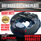 1x 10" LHS Off Road Trailer Caravan Electric Brake Backing Plate With Park Lever Suit Huntsman & Alko