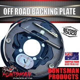 1x 10" RHS Off Road Trailer Caravan Electric Brake Backing Plate With Park Lever Suit Huntsman & Alko