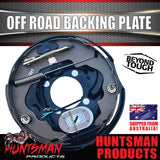 1x 10" LHS Off Road Trailer Caravan Electric Brake Backing Plate With Park Lever Suit Huntsman & Alko