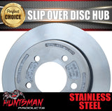 x1 Huntsman 12" Stainless 5 Stud L/C Ventilated Boat Trailer Slip Over Disc