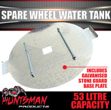 53 Litre Spare Wheel Well Water Tank For Under Vehicle + Mount Kit 750mm x 150mm