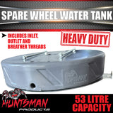 53 Litre Spare Wheel Well Water Tank For Under Vehicle + Mount Kit 750mm x 150mm