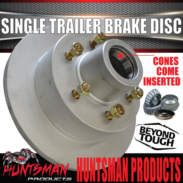 1x 12" Dacromet 2000kg 6 Stud Trailer Disc 6/139.7 PCD & Bearing Kit. Alko Style Marine Seal