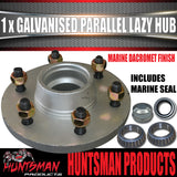 x1 Dacromet Parallel 6 stud Trailer Caravan Hub 6/139.7 pcd & 68149 Bearings