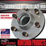 x1 Dacromet Parallel 6 stud Trailer Caravan Hub 6/139.7 pcd & 68149 Bearings