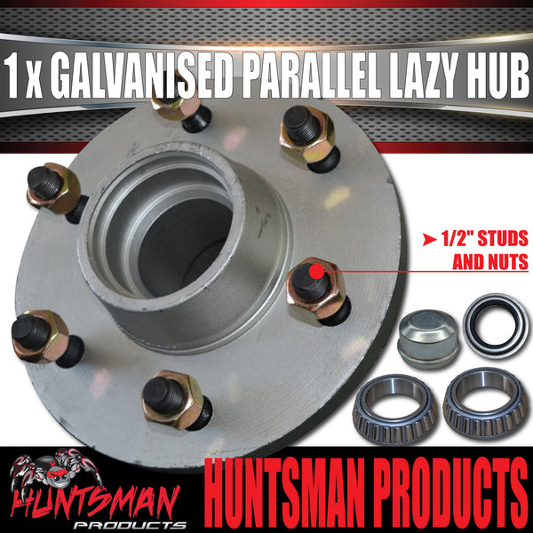 x1 Dacromet Parallel 6 stud Trailer Caravan Hub 6/139.7 pcd & 68149 Bearings