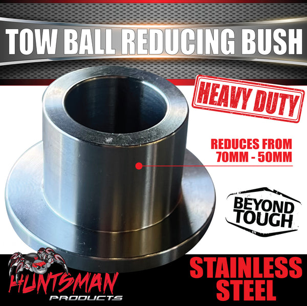 Huntsman Products Tow Ball Reducing Bush & FLange 70mm To 50mm Stainless Steel