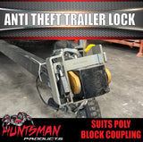 DO35 Hitchmaster & Poly Block Coupling Anti Theft Trailer Lock With Lock & Keys