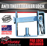 DO35 Hitchmaster & Poly Block Coupling Anti Theft Trailer Lock With Lock & Keys