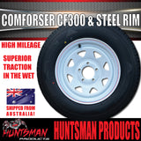 14x6 & 195R14C Comforser CF300 Sunraysia HT Wheel Rim & Tyre White Caravan Trailer Boat 195 14